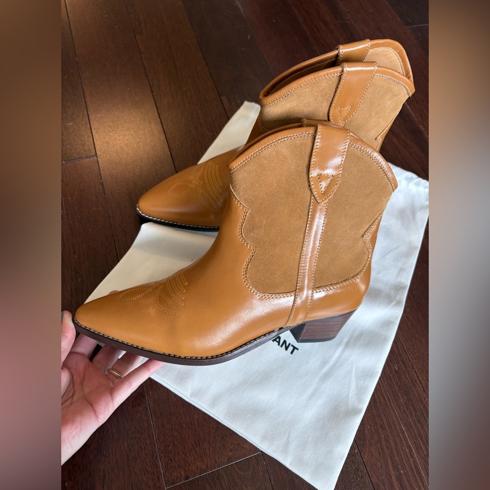 ISABEL MARANT Dewina suede leather cowboy boots US 9 FR 40 New - Picture 12 of 13
